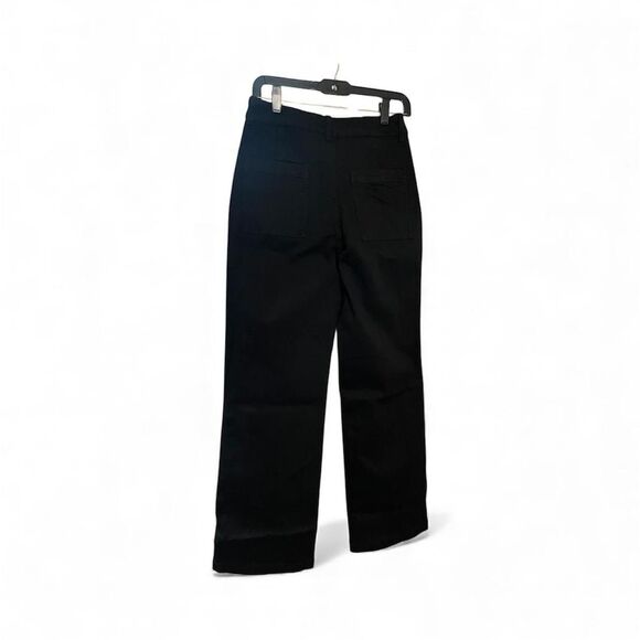 Ettelo Black high-waisted straight-leg trousers - Picture 3 of 8